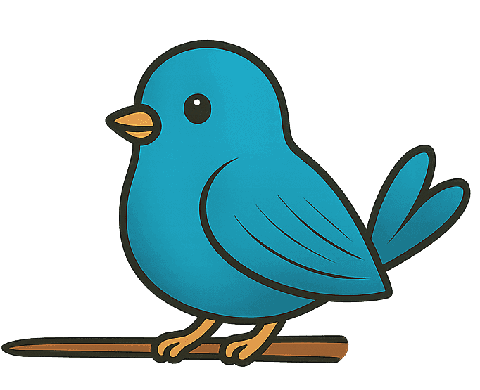 blue bird on branch
