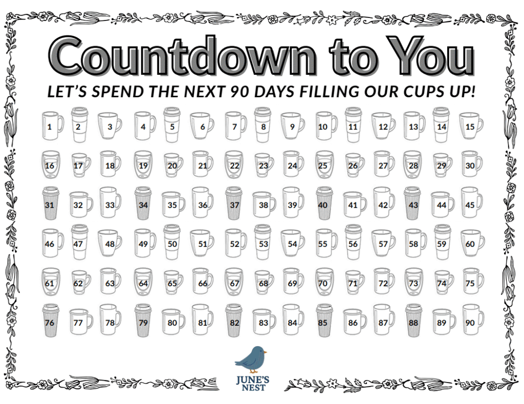 Countdown to you 90 day worksheet.